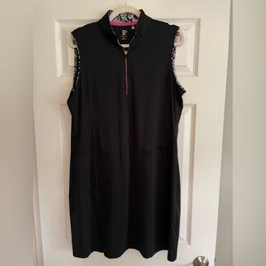 EP NY Black Pink Trim Golf Dress